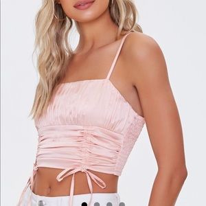 Forever 21 Satin Cropped Cami